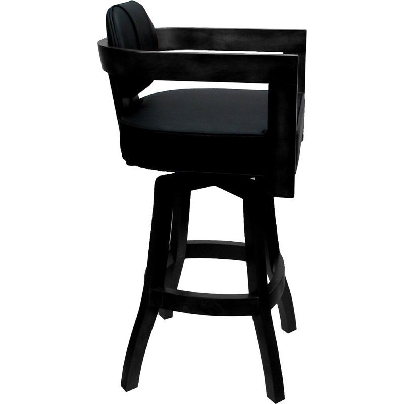 Wetheral - Dark Walnut, Black Vinyl Seat/ Black Frame