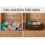 Organisateur de panier de rangement en plastique de style rotin YBM Home, H 15,25 po x l 10 po x P 7,5 po-53161969-53216470