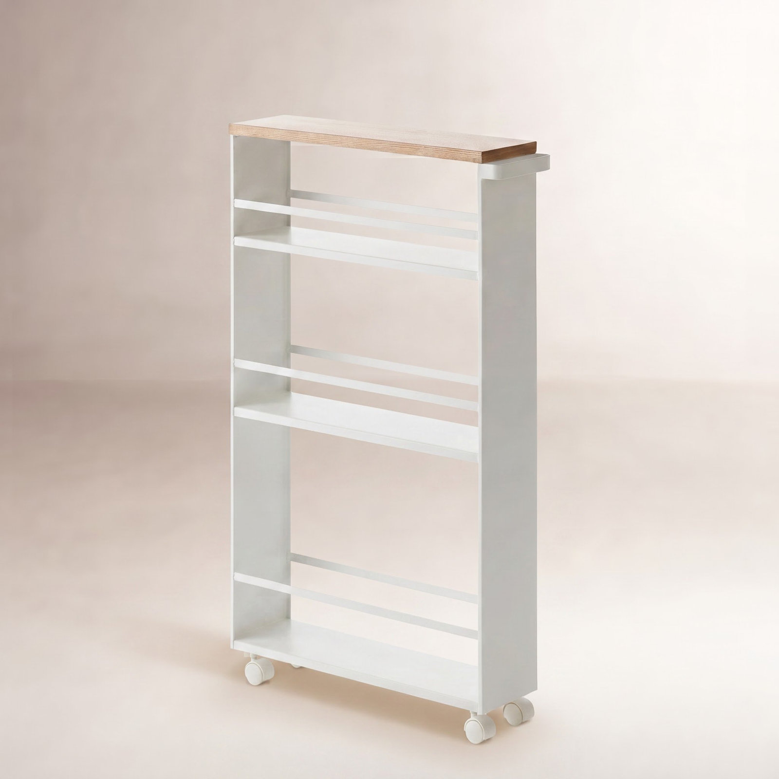 Yamazaki Home Tower 3-Tier Utility Cart, White