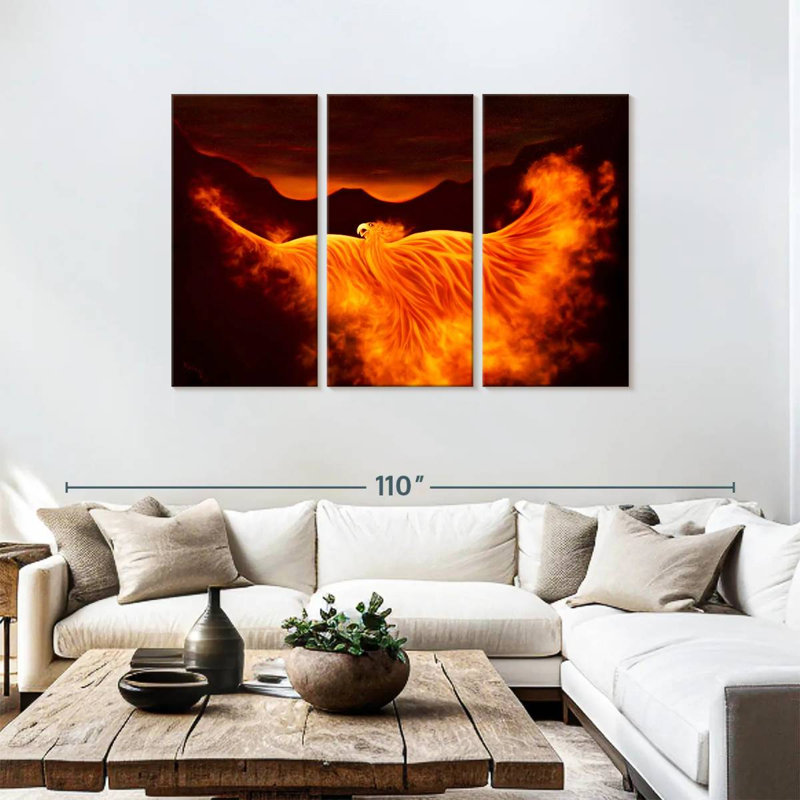 Kelan Phoenix Rising, 48" H x 74" W