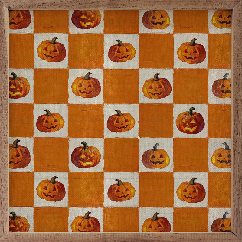Jack O Lantern Check, H 12 po x l 12 po