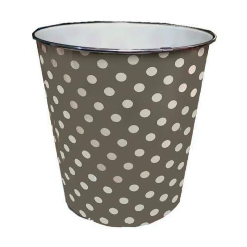 Kinsman 7.7Ltr Plastic Waste Paper Basket Bin Floral Round Trash Can Lightweight Recycling Rubbish Bin 