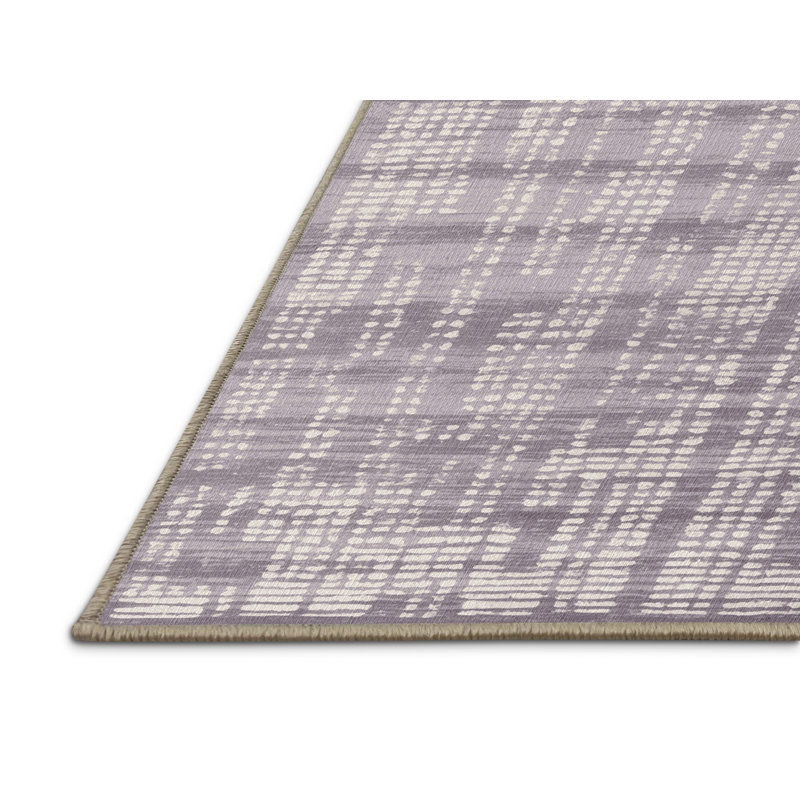 Machine Washable Abstract Beige Area Rug, Square 7'