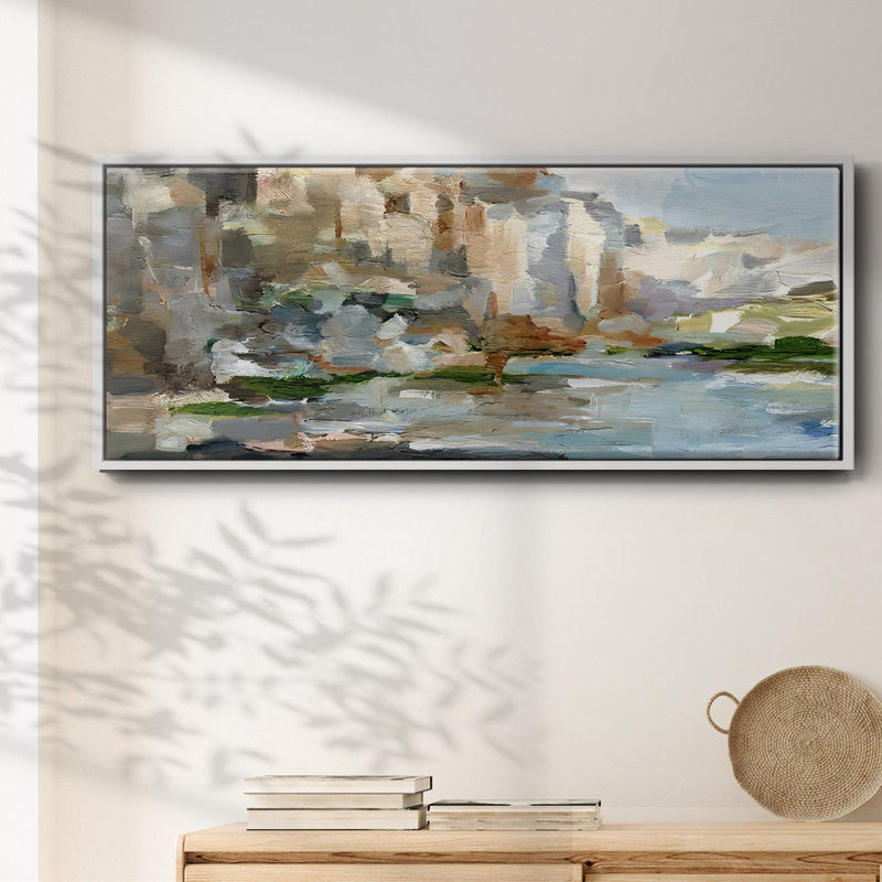 Western Cliffs I- Framed Canvas