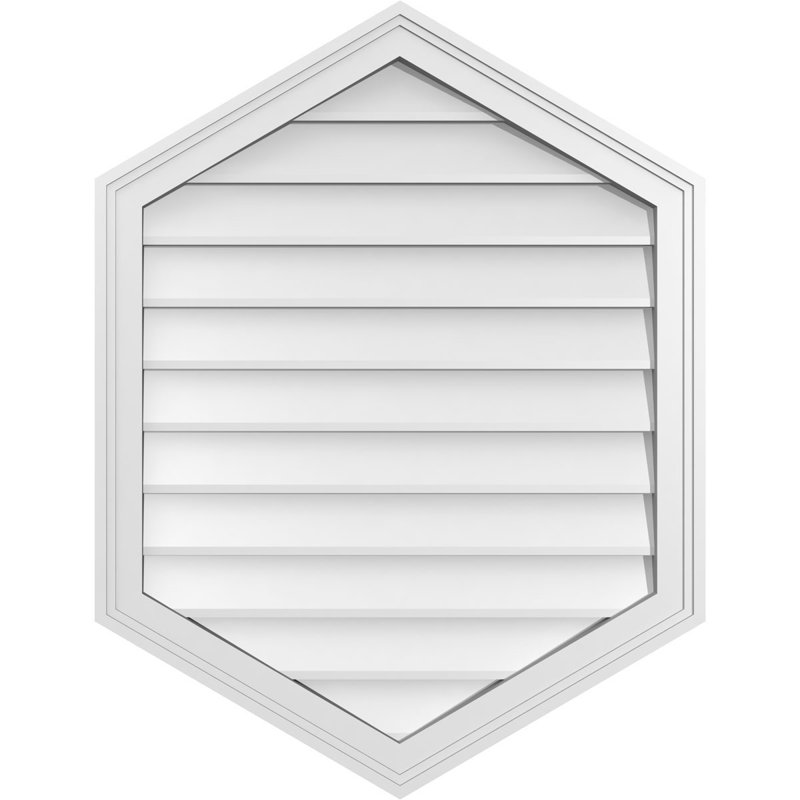Ventilé vertical à pignon vertical 7/12 po, H 34 po x l 26 po x P 1,5 po