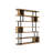 85" Tall Industrial Asymmetrical Etagere Bookcase
