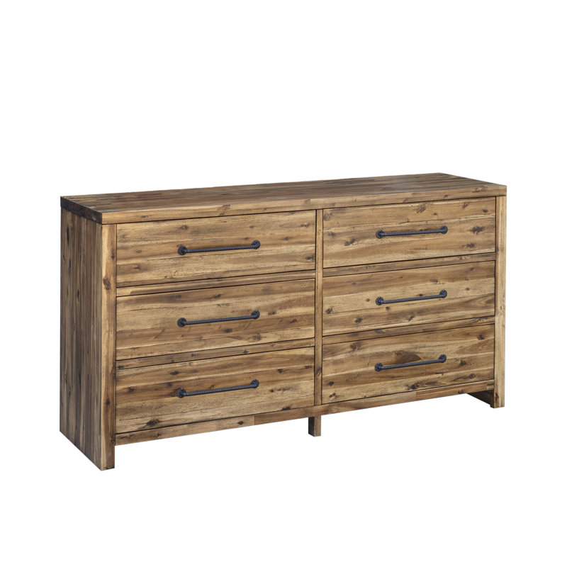 Commode double 6 tiroirs Camilo, Blé Durango