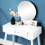 Coiffeuse et tabouret blanc moderne Modern