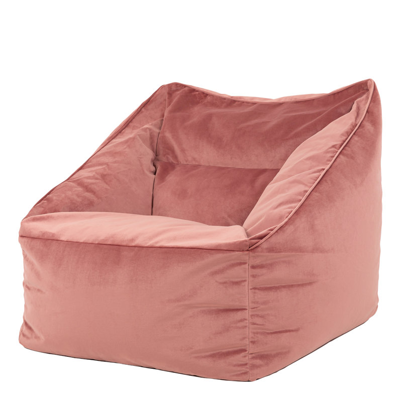 icon Milano Velvet Armchair Bean Bag, Dusk Pink