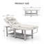 74 Inch Professional Massage Table With Adjustable Headrest,pu Leather Spa Facial Bed With Metal Frame