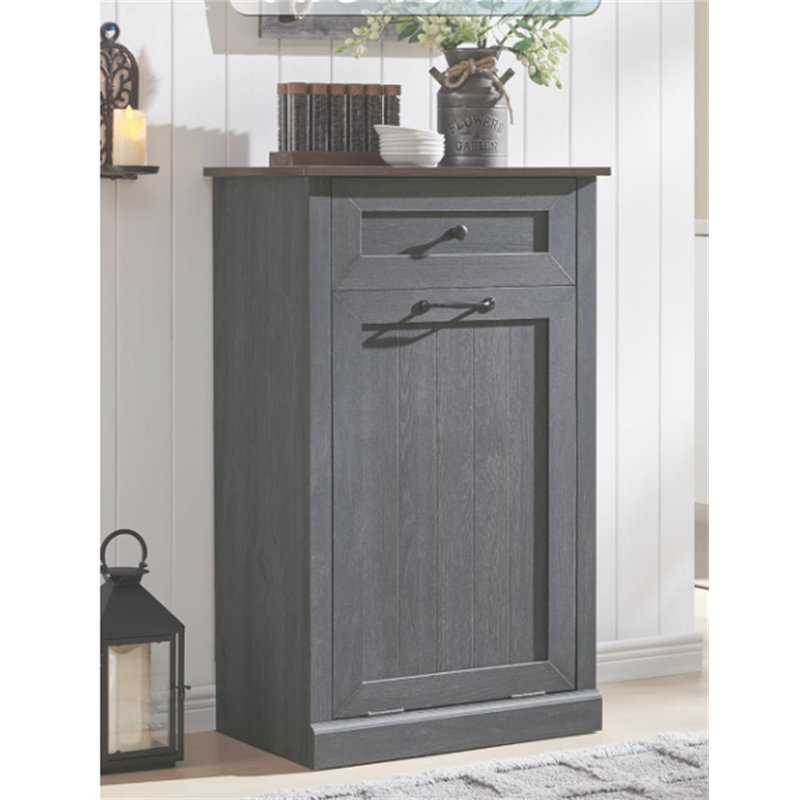 Tilted Laundry Basket Cabinet