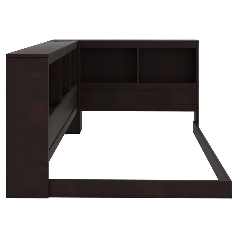 Dempster Wood Twin Size Daybed with Storage Cabinets, Espresso
