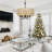 22 Inch 5 - Light Coastal-Inspired Dimmable Rattan Double Drum Chandelier with Adjustable Height