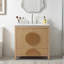 Meuble-lavabo de salle de bain cannelé de 30 pouces avec lavabo
