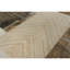 Wool Striped Area Rug in Beige