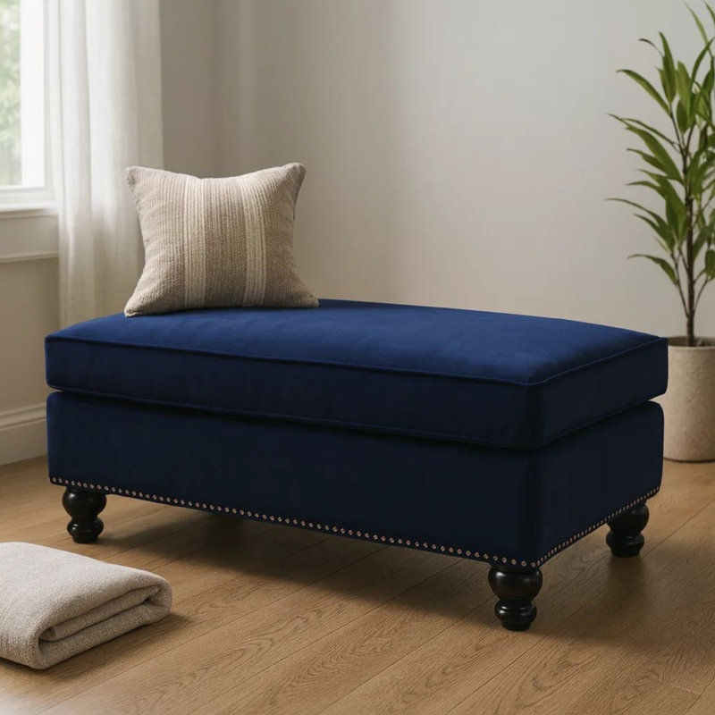 Shriner Velvet Ottoman