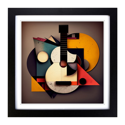 Acoustic Guitar Suprematism No.1 - Framed Print