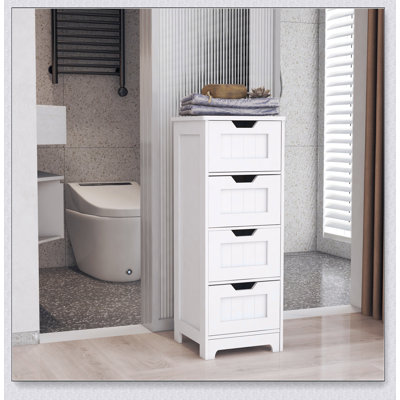 freestanding storage cabinet with 4 drawers for bathroom, living room, kitchen by Winston Porter