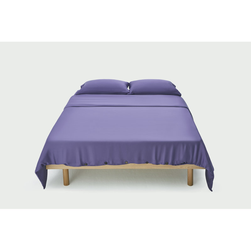 100% Rayon From Bamboo Sheet Set with Extra Soft 1 Flat Sheet, 1 Fitted Sheet with Deep Pockets, & 2 Pillowcases
