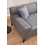 Élégant canapé d'angle en tissu gris clair 57,1 x 98,4 x 33,9 pouces | Structure en bois de hêtre et en bois aggloméré durable | Revêtement 100% polyester | 2 coussins inclus | Coussins confortables en mousse et en plumes | Design scandinave moderne-1793283064-1793283042