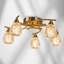 Burroughs 5 - Light Semi Flush Mount Ceiling Light Cut Glass for Low Ceilings-1361681060