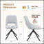 Ensemble de 4 chaises de salle à manger, chaise de salle à manger pivotante confortable, chaises de cuisine en métal avec filet doré et haut dossier
