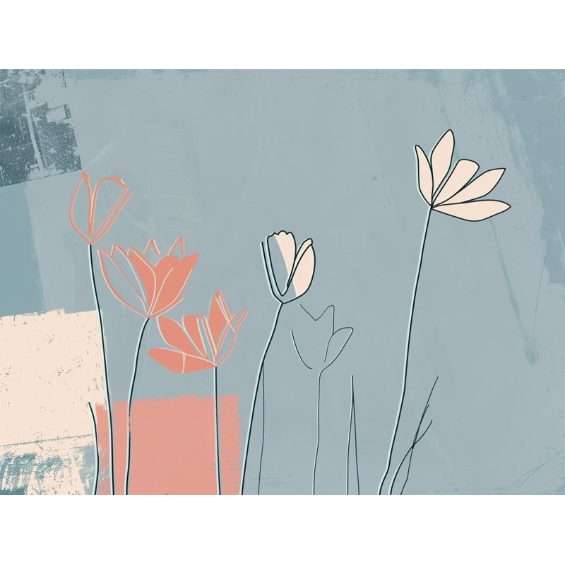 Rideaux à motif floral et rideaux botaniques dessinés à la main - 2 panneaux, L 20 po x L 61 po