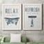 Palm Bath I - Ensemble de 2 encadrements d'art textuel sur toile-779011586-779011590