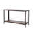 Ayka Sofa Table w Shelf, Nailhead Accent, 48 Inch Rectangular Brown