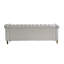 Canapé de salon beige, 84,65 po, revêtement doux, siège à ressorts ensachés, garniture dorée élégante, pieds robustes en métal, matériau de revêtement respirant, siège en mousse haute densité, élégant-958119637