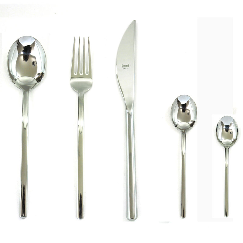 Ensemble de couverts Sveva avec cuillères Moka - 30 pièces - Acier inoxydable