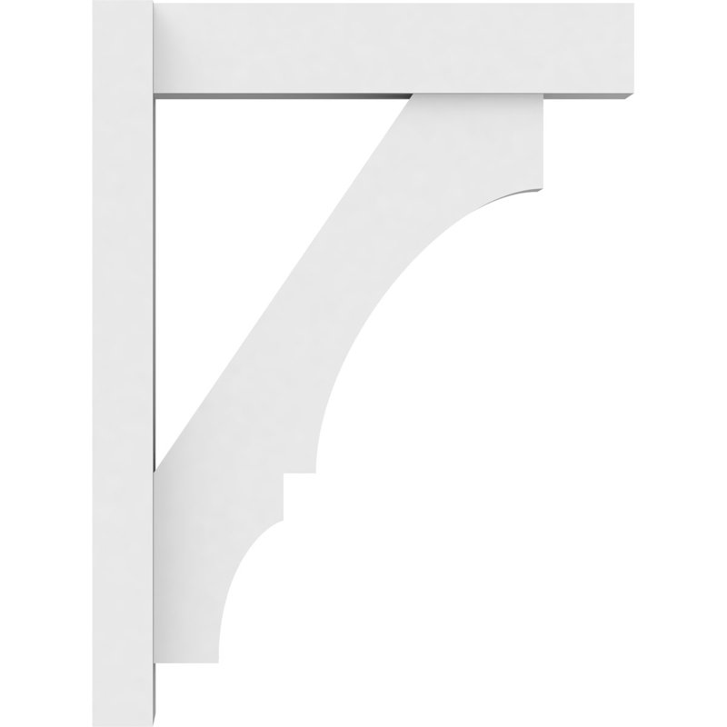 5"W X 18"D X 24"H Balboa Architectural Grade PVC Outlooker with Block Ends, 5" W, 24" H x 18" D