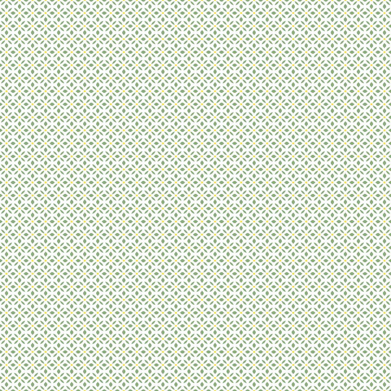 Just Kitchens Leaf Dots Design 33' L x 21" W Wallpaper Roll, Green/Yellow/White