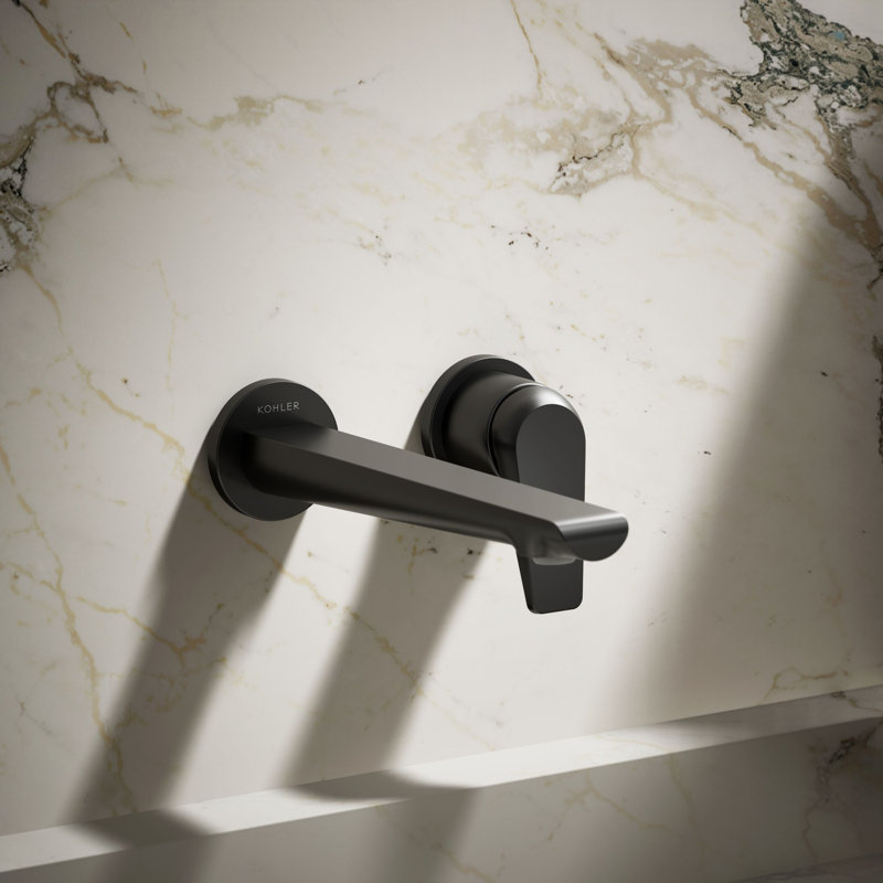 Avid Single-Handle Wall-Mount Bathroom Sink Faucet, Matte Black