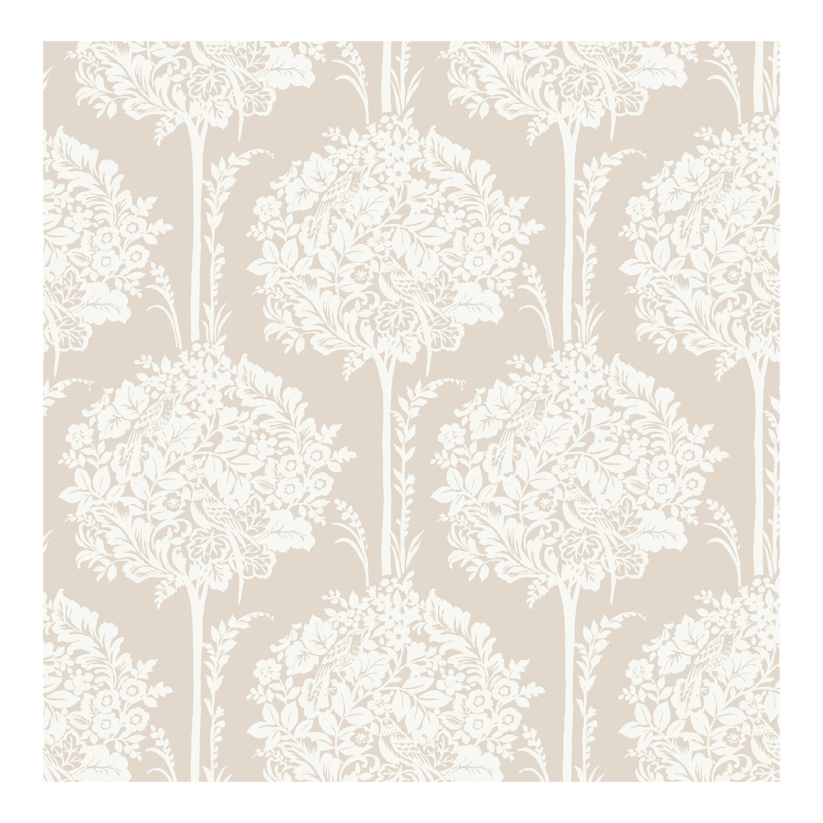 Erelina Floral Wallpaper, Taupe