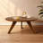 Petra Round Walnut Wood Coffee Table, Mid-Century Modern-767901205
