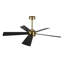 Ventilateur de plafond à 5 pales à DEL à intensité variable et télécommande, moteur CC réversible à 6 vitesses sans bruit-1606671686-1592565382