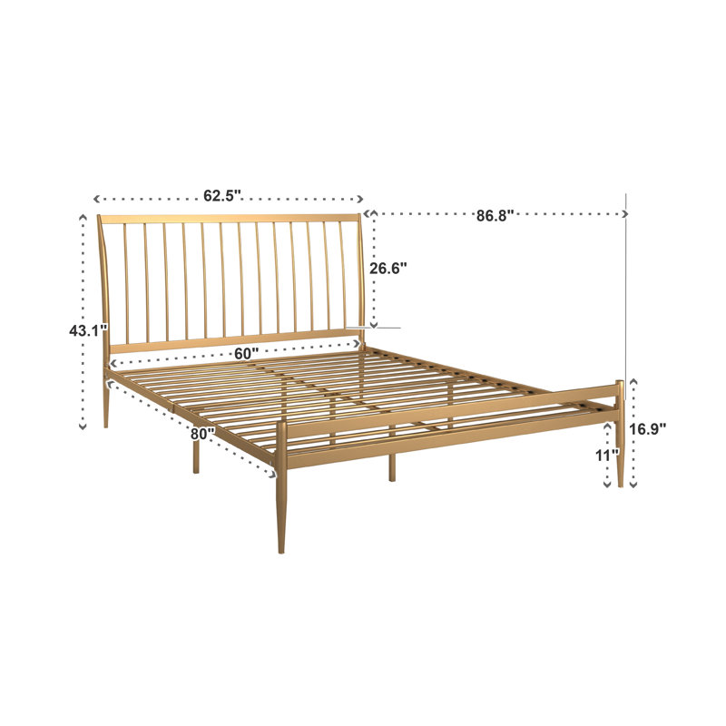 Adare Metal Storage Bed, Queen
