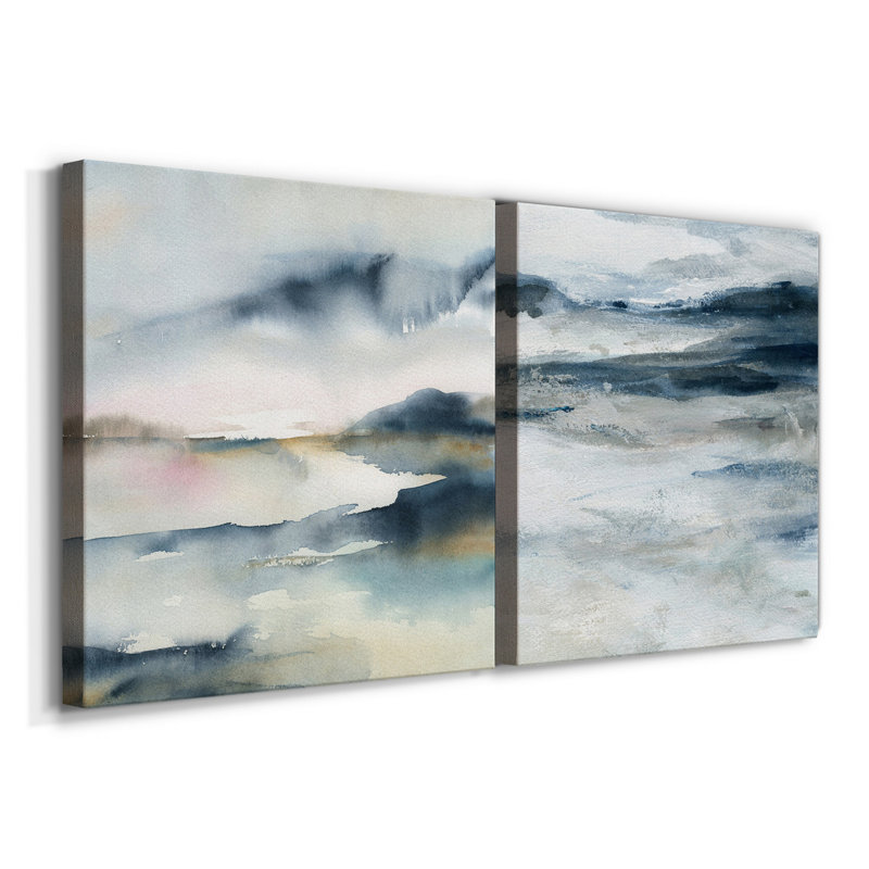 " Sunwashed Horizon " 2 - Pieces, 24" H x 24" W x 1" D