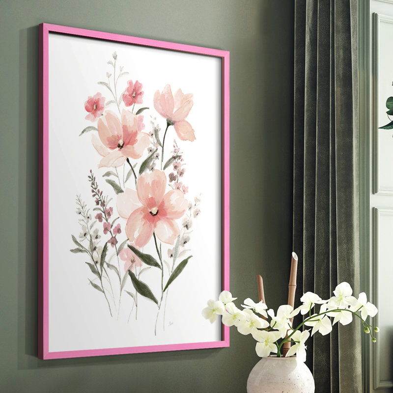 Ressorts Eden II, reproduction encadrée - bois massif, Rose, H 10 po x l 8 po
