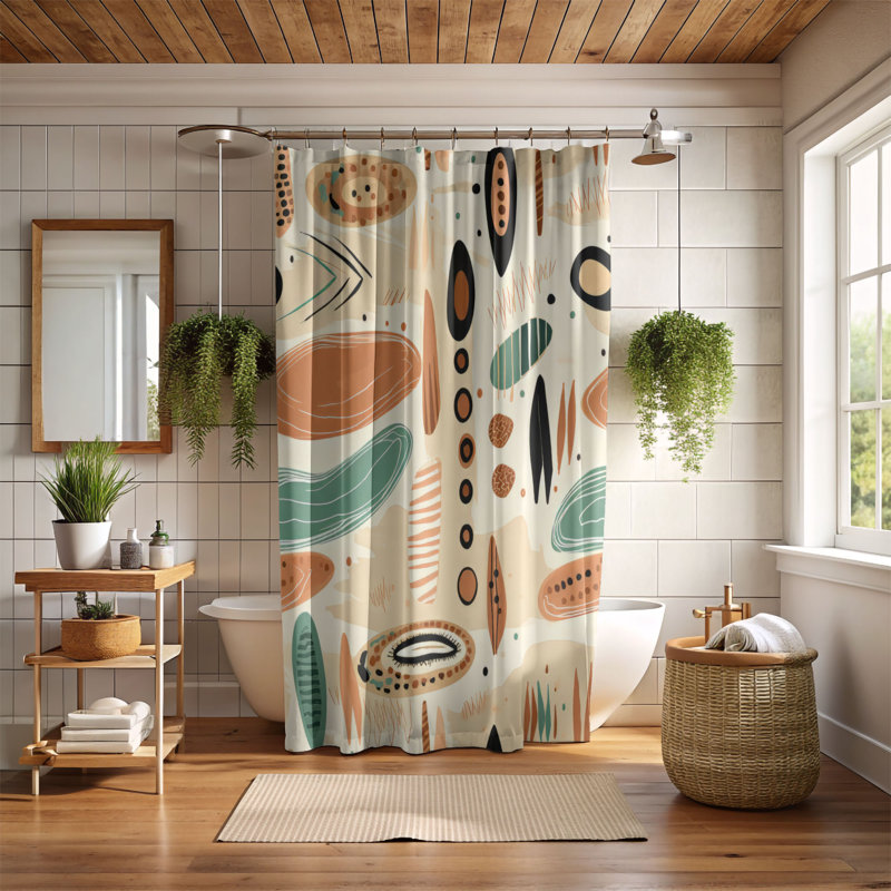 Rideau de douche Boho Spirit - Premium, H 74 po x l 71 po