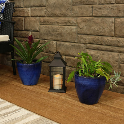Atenea Francine Round Imperial Ceramic Outdoor Planter
