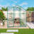 6X6 FT Polycarbonate Walk-In Greenhouse, Aluminum Frame, Green-128768944