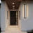 Anely Black Aluminum Rectangular Linear LED Outdoor Wall Light With Acrylic Shade-269256989