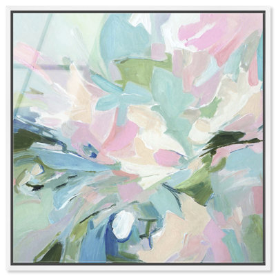 Layered Ground II - Reproduction acrylique encadrée d'Ira Comleva, couleur sauge, par Art Remedy, cadre blanc, 30,5 x 30,5 cm