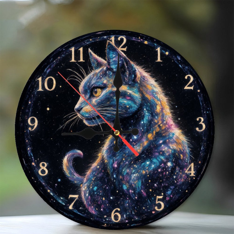 Horloge avec galaxie