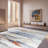 Bohemian Imitation Cashmere Area Rug, Vintage Mandala Pattern Soft Fluffy Carpet, Machine-Washable Non-Slip Rug for Living Room, Bedroom, Patio, Durable Boho Home Decor-1019770634