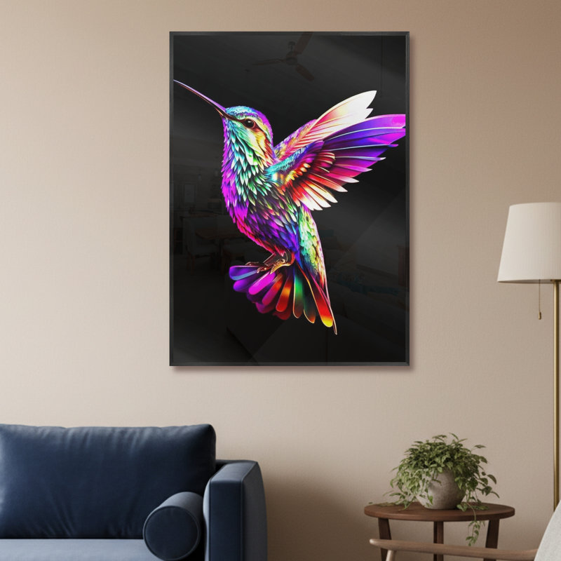 Single Picture Frame LED Illuminated Wall Art Wall Art on Glass / Aluminium, 85 cm H x 61 cm W