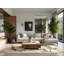 Tapis beige moelleux moelleux de style rustique rustique de style romarin - reliure beige-854423506