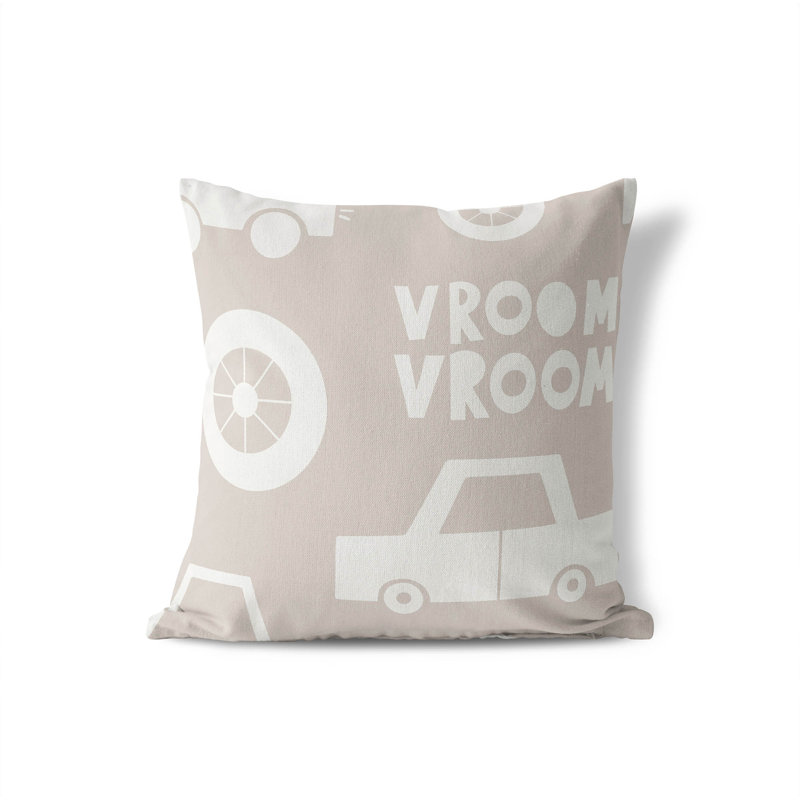 Coussin Vroom, H 18 po x l 18 po, Taupe